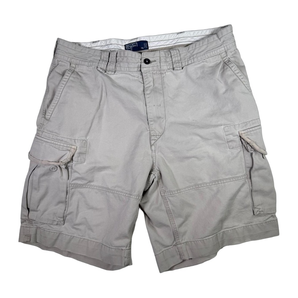 Polo Ralph Lauren Mens Cargo Shorts Beige Size 36 Classic Chino Casual